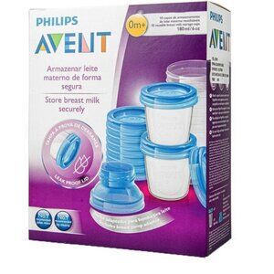 Philips Avent Breast Milk Storage Cups and Lids, 10 - 6oz Containers